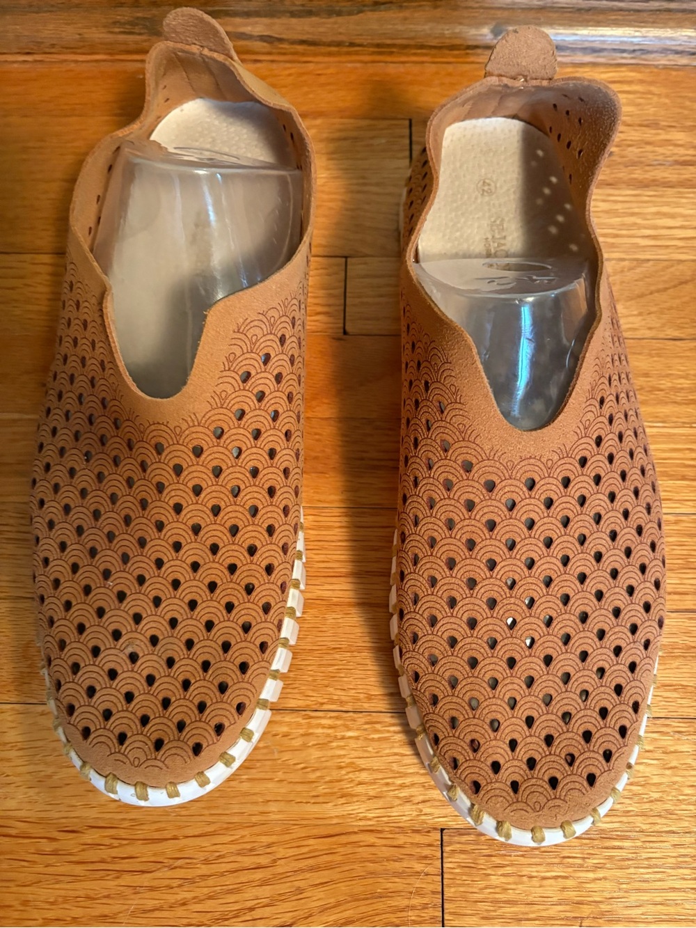 Women’s Casual Perforated Slip-On Shoe — Brown